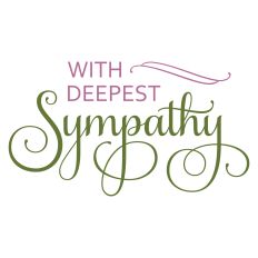 With Deepest Sympathy Greeting Card Sentiment