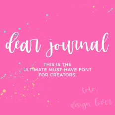 Dear Journal Calligraphy Font