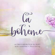 La Boheme Script Font with Swashes