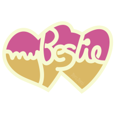 My Bestie Heart Design - Valentine's Day, SVG Cut File