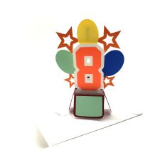 8th Birthday Pop Up Card