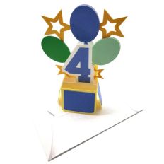  4th Birthday Pop Up Card
