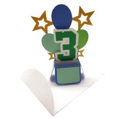 3rd Birthday Pop Up Card