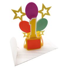 1st Birthday Pop Up Card