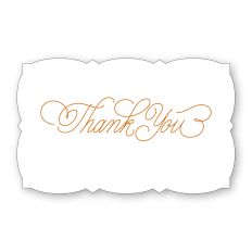 Calligraphy Thank You Foil Card with Flourishing