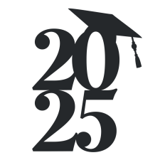 2025 Cake Topper with Cap SVG Cut File