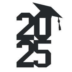 2025 Cake Topper with Cap SVG Cut File