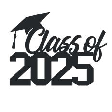 2025 Cake Topper with Cap SVG Cut File