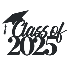 2025 Cake Topper with Cap SVG Cut File