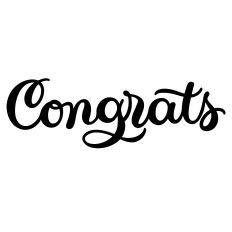 Congrats Hand-Lettering Calligraphy