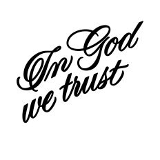 In God We Trust Modern Script Calligraphy