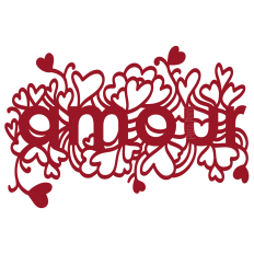 Amour - French Word for Love - Flowering Hearts