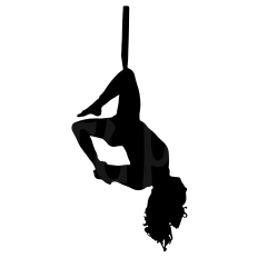 Aerial Yoga Silhouette SVG | Pigeon Pose on Silks | Cut File for Cricut & Silhouette