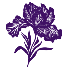 Iris Flower SVG - Customizable Cut File Crafting Projects