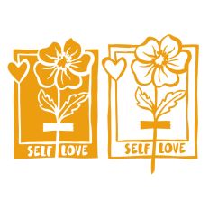 Self Love frame with Flower