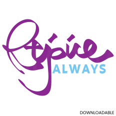 Rejoice Always Scripture Cut File for Crafters