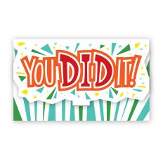 You Did It! 5x3 cash envelope hand-lettered design