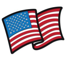 Wavy American Hand-Drawn Flag