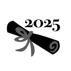 2025 with Diploma Word Art