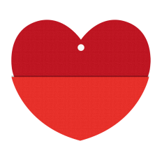Heart label svg layered file