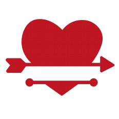 Cute heart svg layered file. 