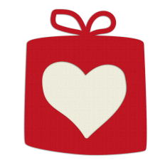 Cute gift pack with heart svg layered file.