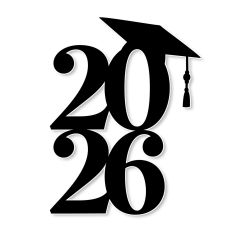 2026 Cake Topper with Cap SVG Cut File