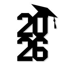 2026 Cake Topper with Cap SVG Cut File