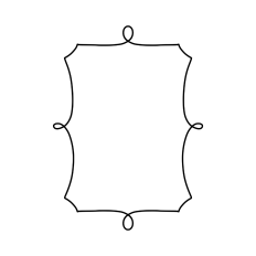 Fancy swirl rectangle frame