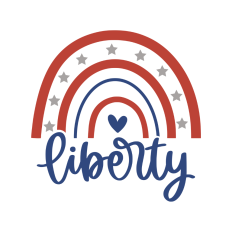 Liberty 4th of july rainbow