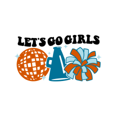 let's go girls retro cheer design