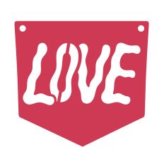 Valentine's Day Bunting word Love