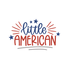 Little American kids 4th of July design