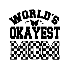 World's okayest mom funny retro design
