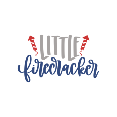 Little Firecracker kids 4th of July design