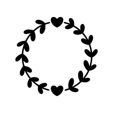 Heart laurel wreath frame