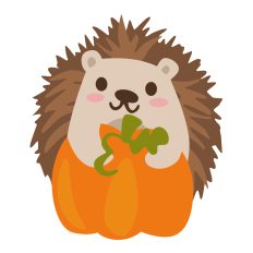 Hedgehog on Pumpkin