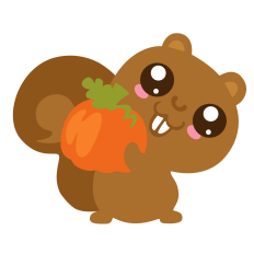 Squirrel with Pumpkin