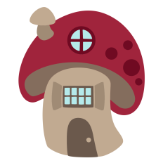 Mushroom House with Windows