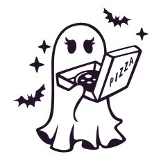 Ghost with Pizza