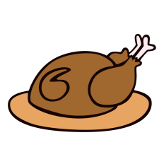 Cooked Turkey Cartoon