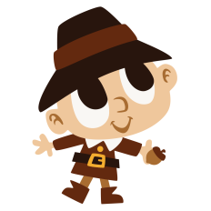Cute Pilgrim Boy