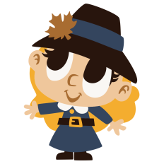 Cute Pilgrim Girl