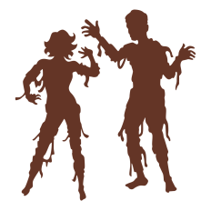 Mummy Couple Silhouette