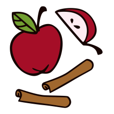 Apples and Cinnamon Sticks