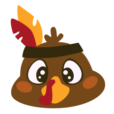 Turkey Face with Native Feather