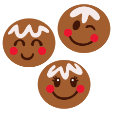 Gingerbread Face Set