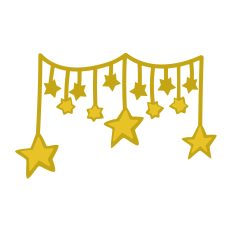 Dangling Stars Border