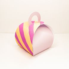 Easy printable gift box in orange and purple
