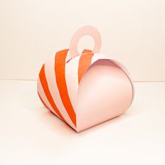 Easy printable gift box in pink and red